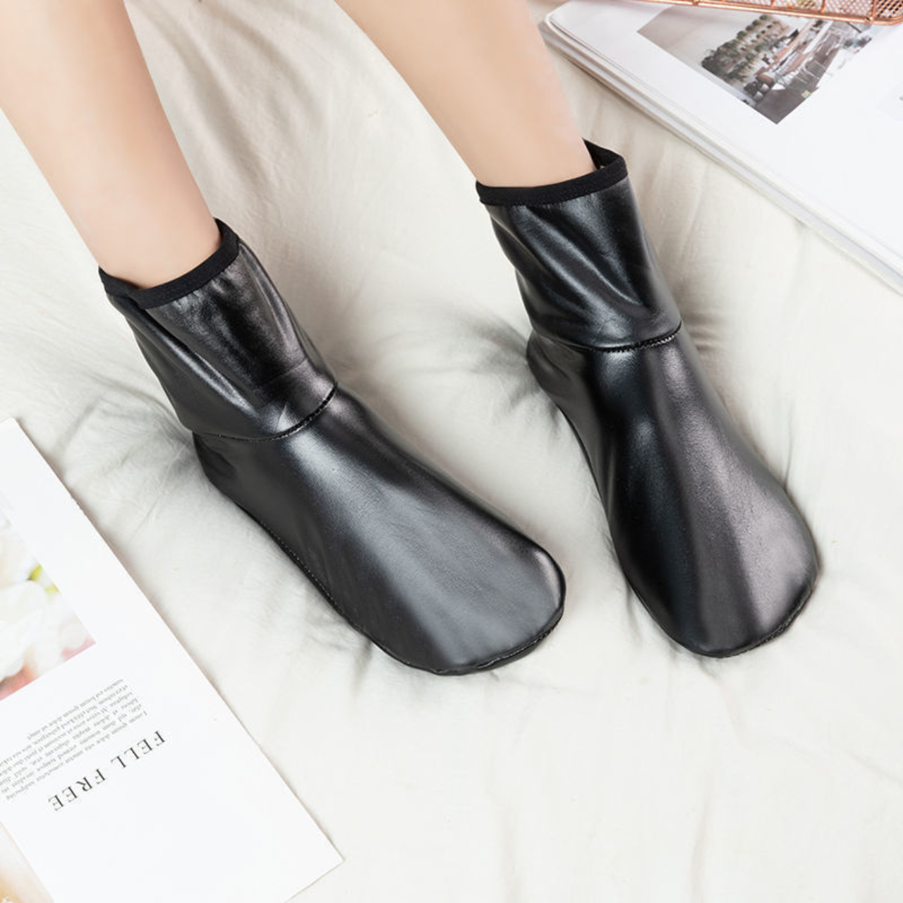 Winter Warm Pure Leather Socks Thermal Non-Slip Socks